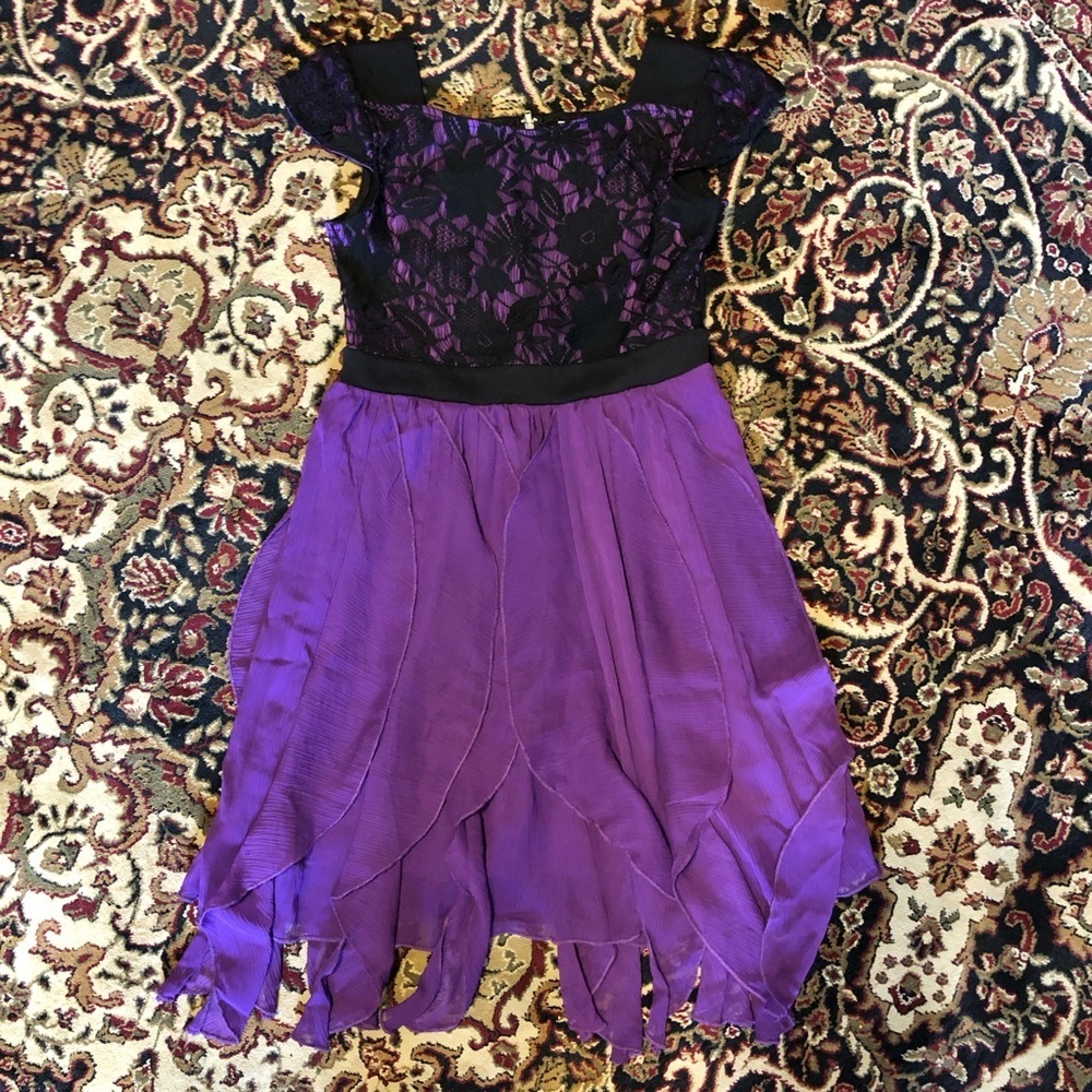 Purple and Black Lace Dress D-signed 10-12